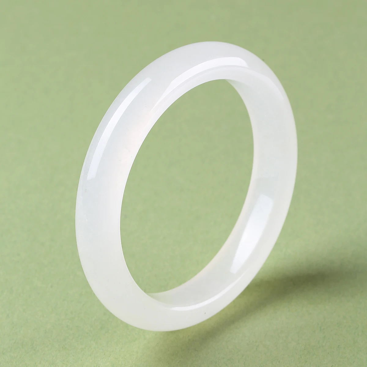 1 Stück JD Natürlicher Russischer Weißer Jade-Armreif Eisig Durchscheinendes Nephrit-Armband für Frauen Elegantes Geschenk Schmuck Armreifen Armbänder – Detail 1
