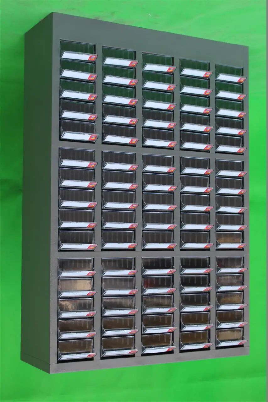 Hot Selling Warehouse Storage Tool Cabinet With 75 Plastic Drawers