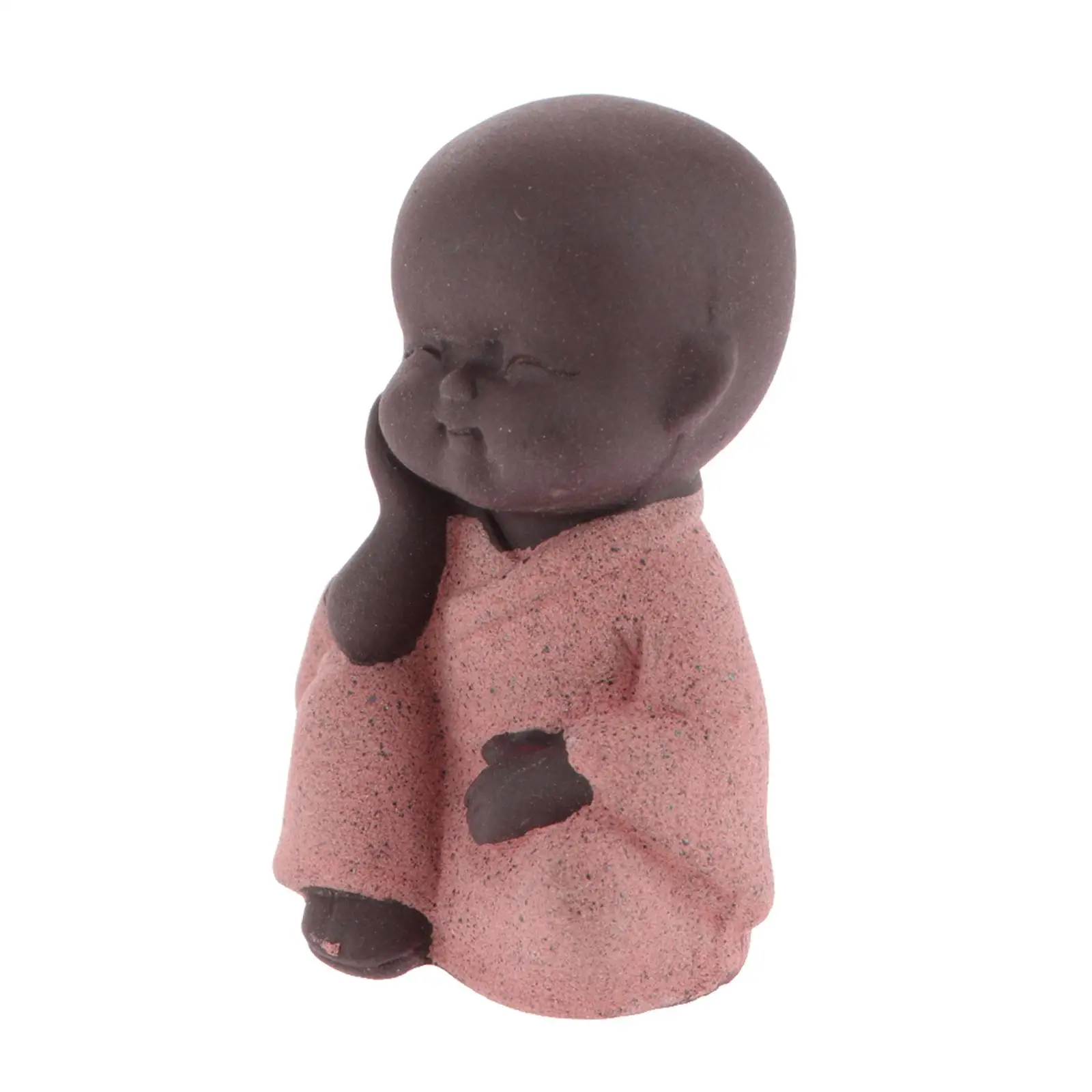 Ceramic Buddha Statue Small Monk Figurine Buddhist Supplies for Bedroom Tabletop Interior Decoration Ornaments