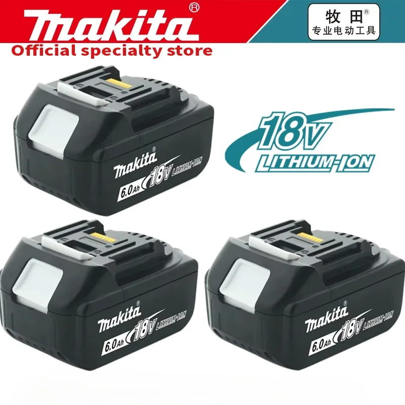 

✅Original for Makita Rechargeable 6.0Ah Battery, Replaceable LED Lithium-ion, compatible 18V Power Tool DDF487 DTD173 DTW730