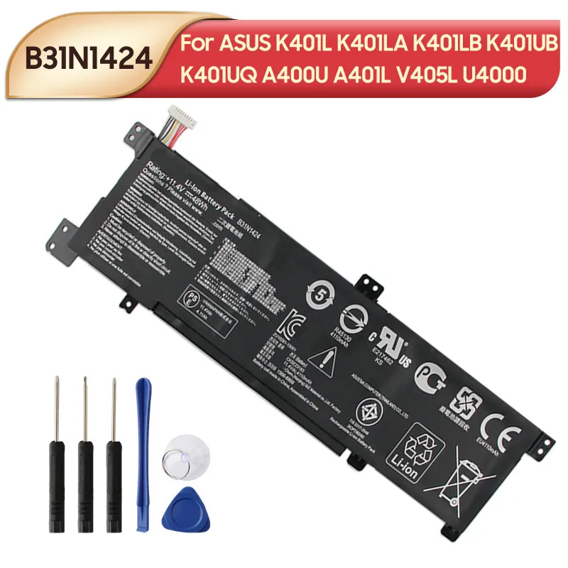

NEW Replacement Laptop Battery B31N1424 For ASUS K401L K401LA K401LB K401UB K401UQ A400U A401L V405L U4000 4100mAh