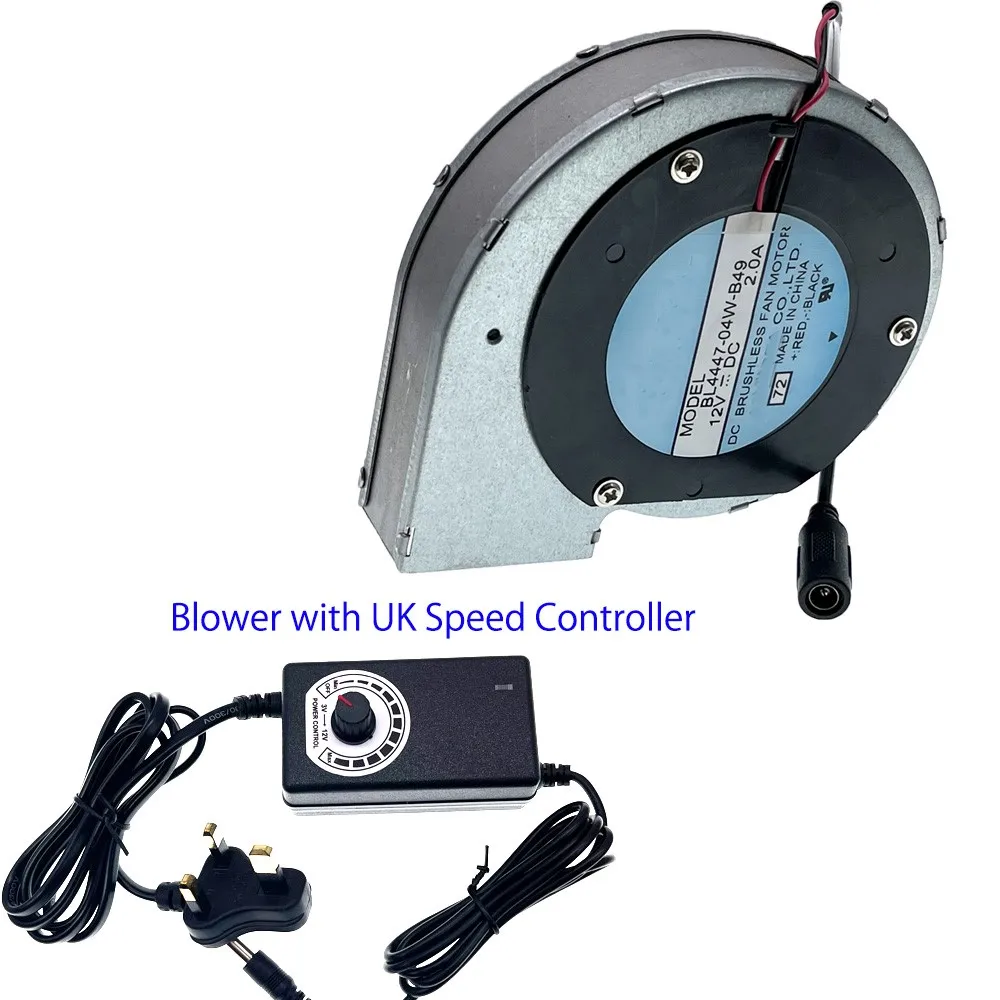 For BL4447-04W-B49  11028 12V 2A 11CM DC Blower 110V 220V AC Powered Fan with Variable Speed Controller for DIY Cooling