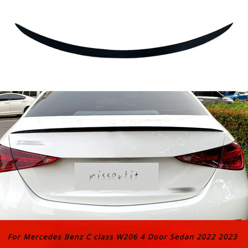 For Mercedes Benz C Class W206 4 Door Sedan 2022 2023 AMG Style Rear Trunk Spoiler Wing Air Deflector Tuning Accessories Trim