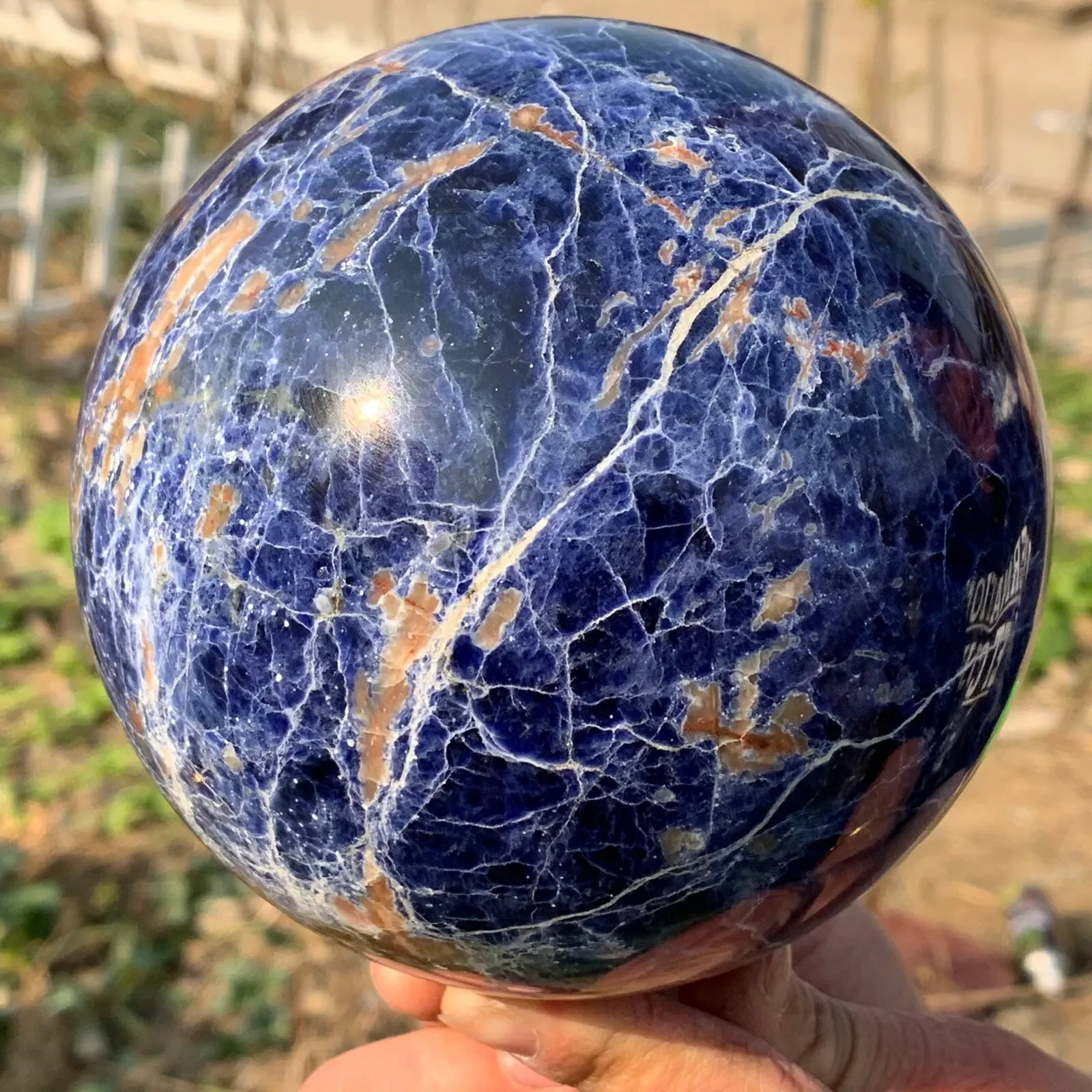 Super Big! Natural Blue Sodalite Balls, Quartz Crystal Blue Rocks Polishing Balls, Minerals, Reiki, Healing Balls
