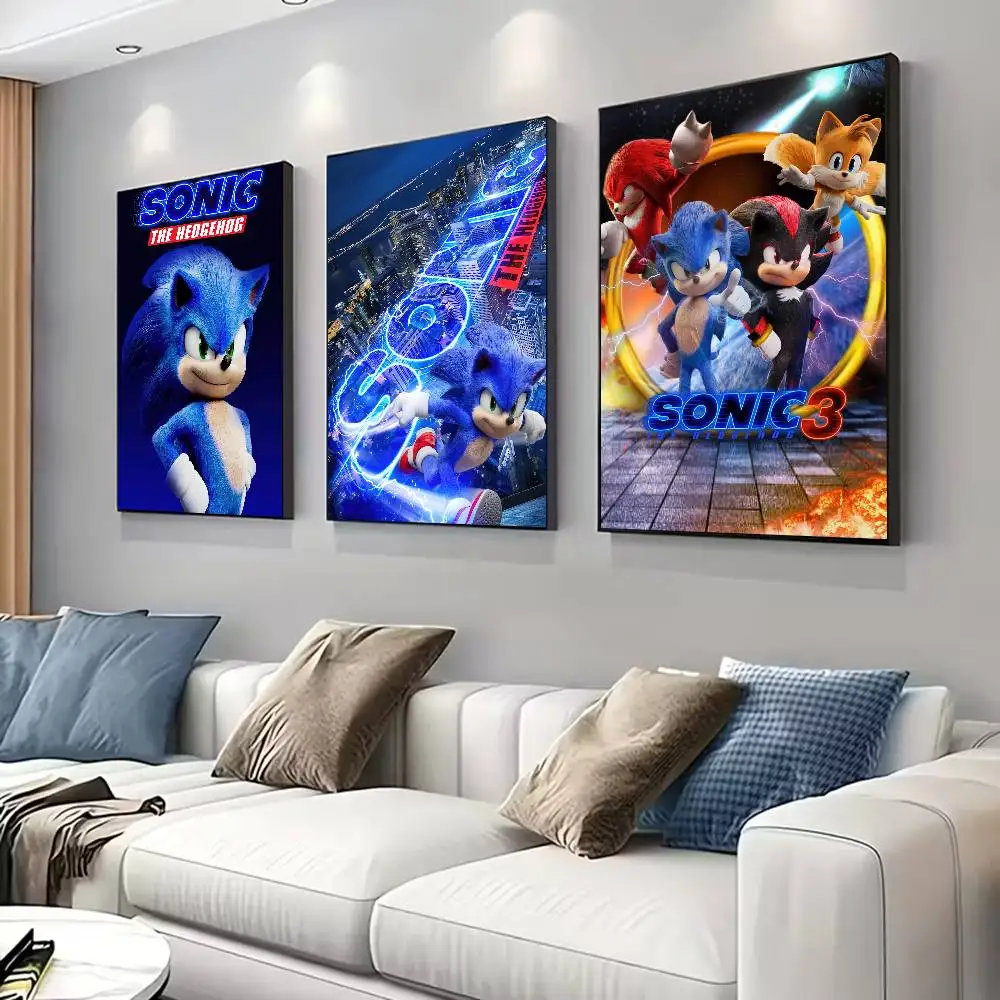 S-Sonic The Cool H-Igel-Poster für moderne Dekoration zu Hause, Büros, Schlafzimmer, Wohnzimmer, Badezimmer und allgemeine Heimdekoration