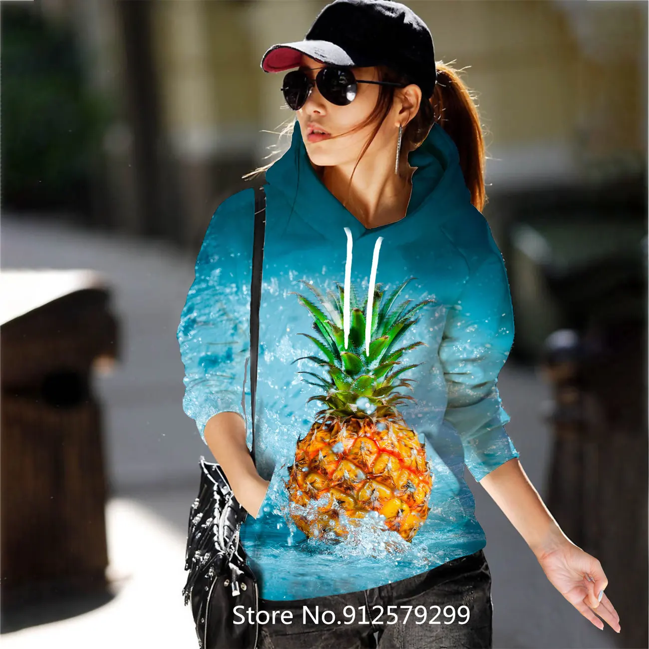 

Harajuku Hoodie Women Fruit Design Sweatshirt Fashion Long Sleeve Female Casual Hoodies Top