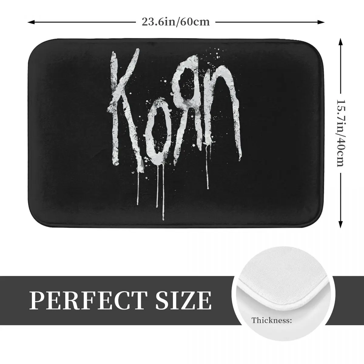Korn Music Concert Rock Band World Tour Doormat Durable Carpet Rug Kitchen Entrance Home Floor Mat for Balcony Footpad Mats