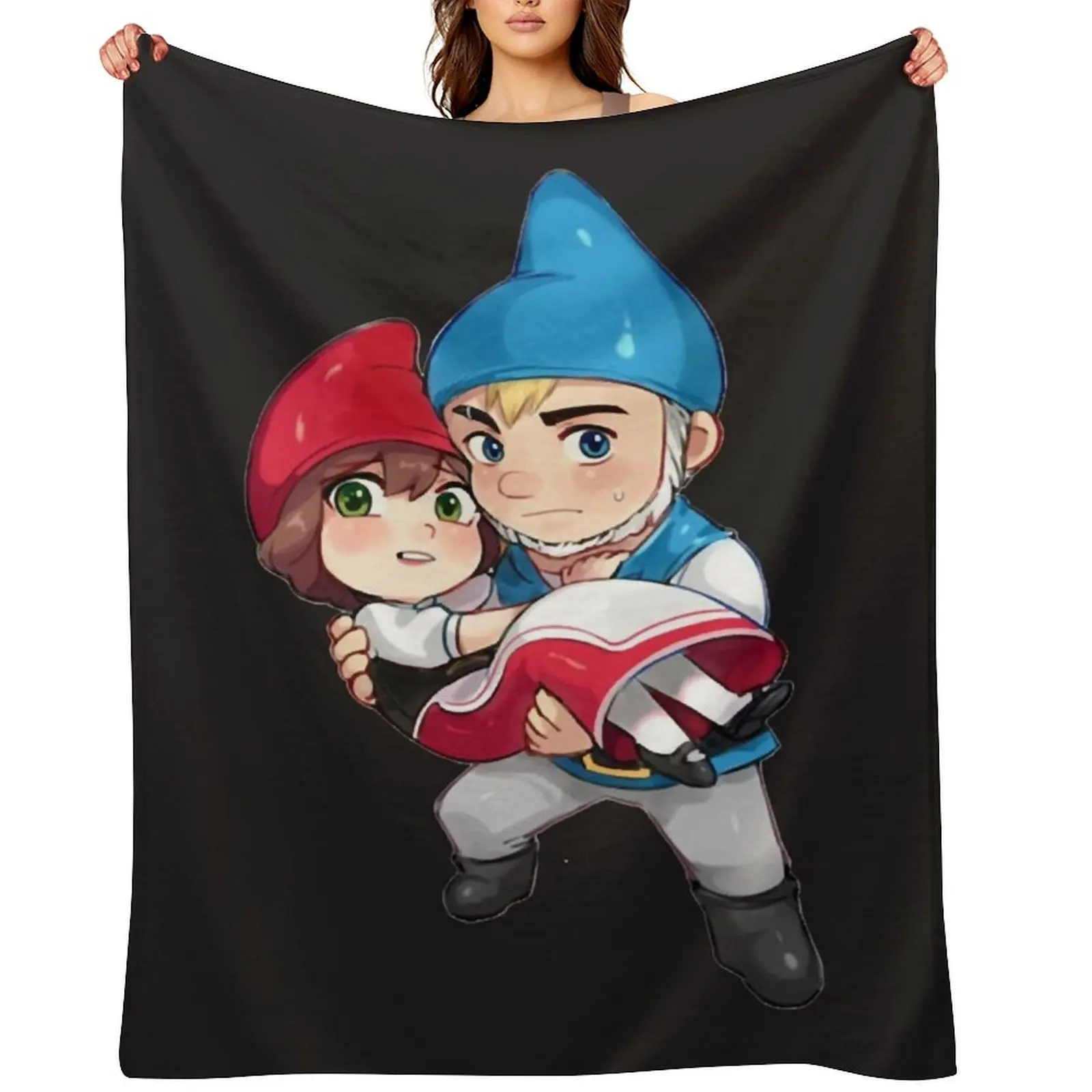 

iconic art gnomeo and juliet Sticker Throw Blanket Large Thins wednesday Nap Blankets