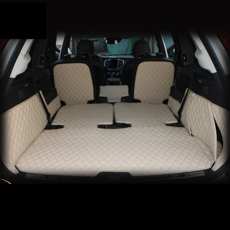 High quality for volvo xc90 wearable waterproof leather car trunk mat cargo liner 2015 2017 2018 2019 carpet rug accessories