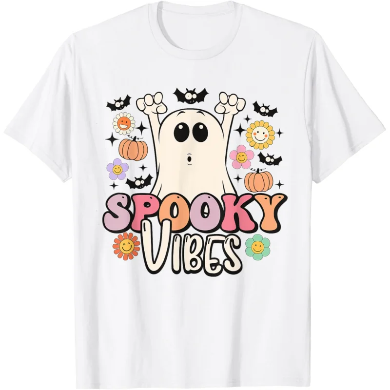 

Horror Atmosphere Ghost Halloween Costume Men's and Women's Pattern Printed T-shirt