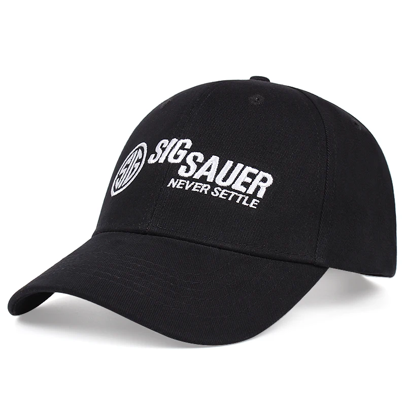 Fashion Sigsauer Embroidered Men\'s Baseball Cap Kpop Sports Caps For Men Women Adjustable Outdoor Casquette Sun Hat Male