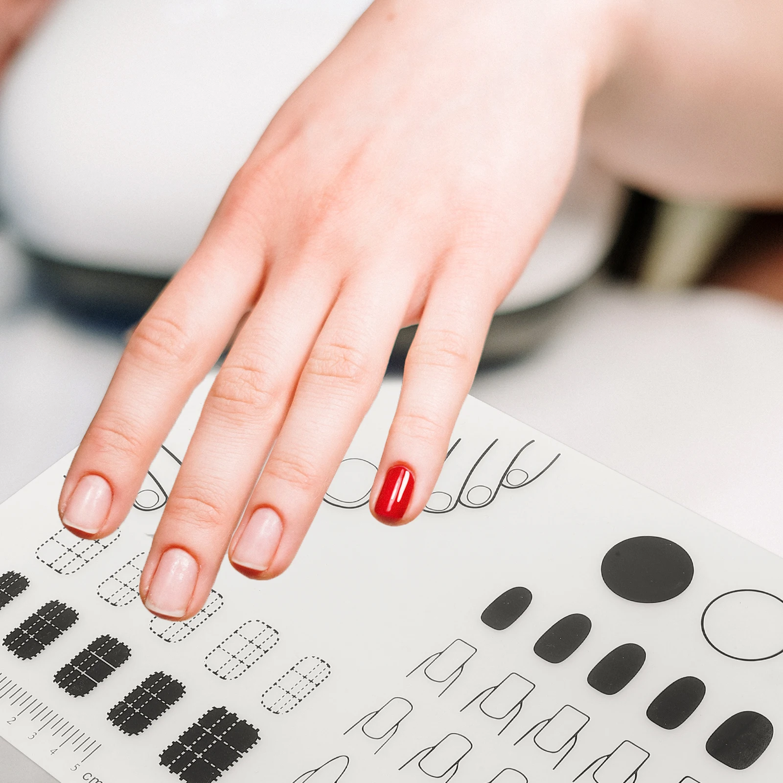 

Silicone Stamping Plate Nail Art Mat Manicure Pad for Tech Nails Polish Design Color Testing Table Protector Fold Storage