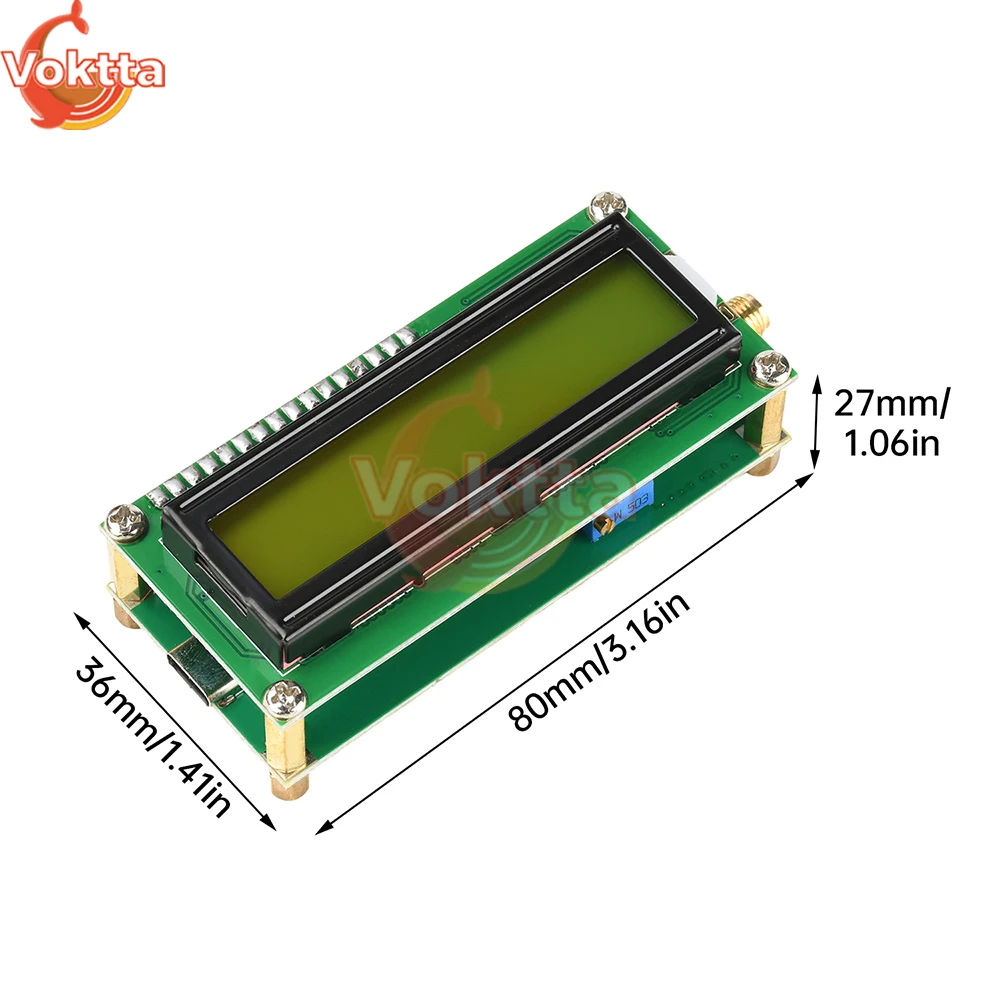 DC 4.5V-5.5V 2.7G Misuratore di potenza RF 5kHz-2700mHz Generatore di segnale di frequenza RF Tipo-C Rilevamento sorgente di segnale spaziale a banda larga