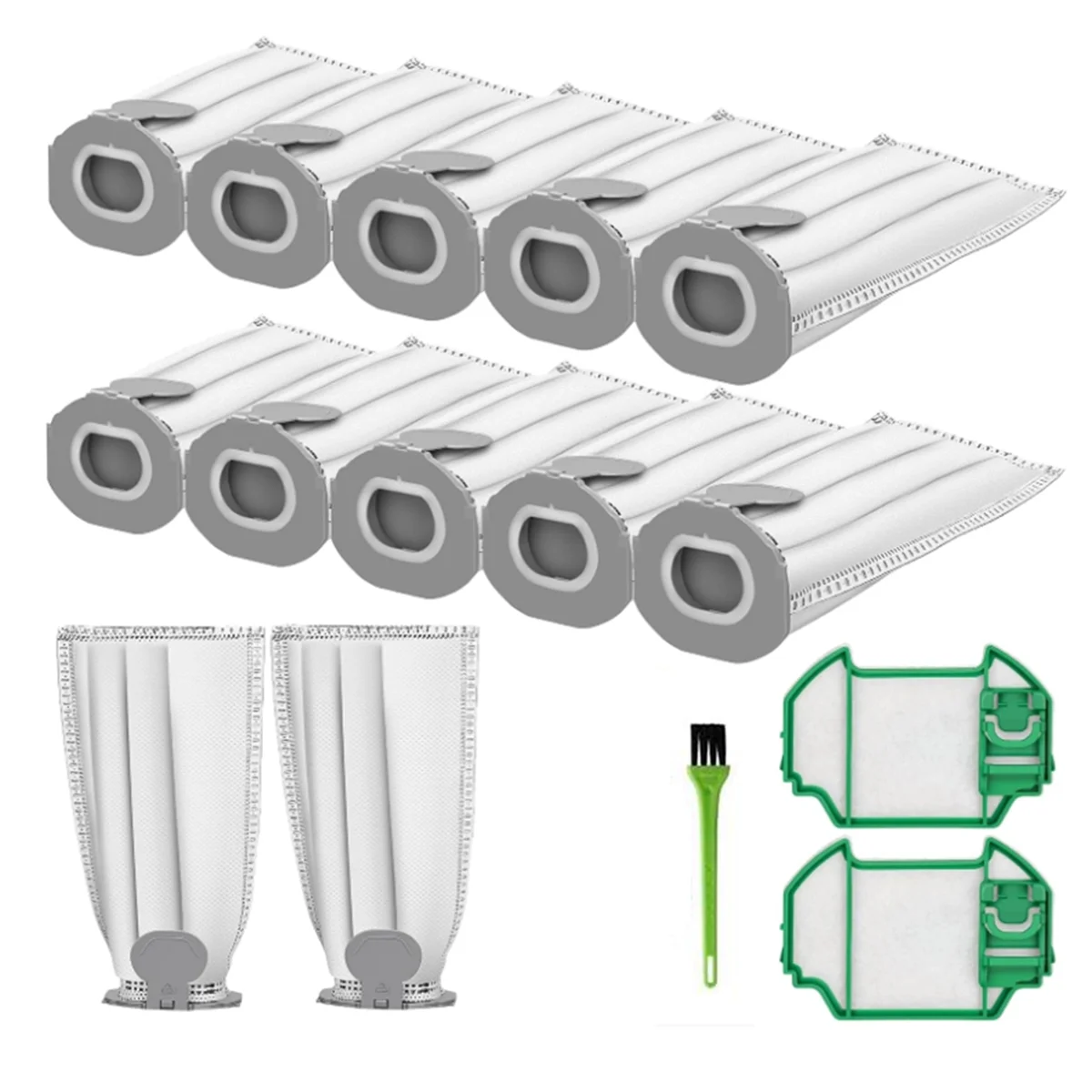 

-NEW Vacuum Cleaner Bags for Vorwerk Kobold VK7 FP7, 10 Replacement Filter Bags and 2 Filters for Kobold FP7 Cordless Broom