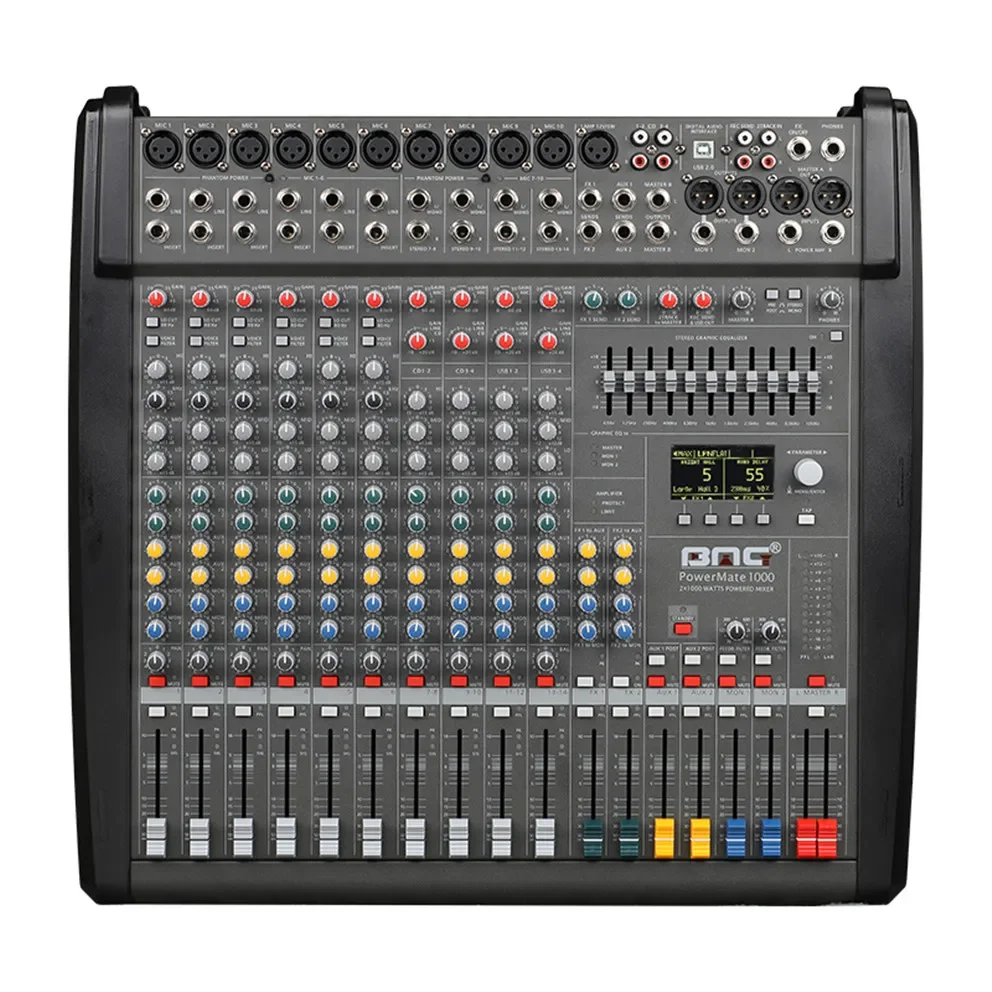 

PM 1000-3 10 Channel Studio Master Sound Consol Suitcase Mixer Audio Used For Professional Song Production To Make Party