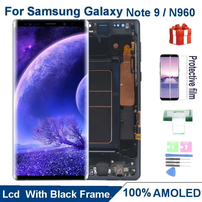 SUPER AMOLED 6.4\'\' Note9 Screen For SAMSUNG GALAXY Note 9 LCD N960 N960D N960F Display Touch Glass Digitizer Assembly Replace