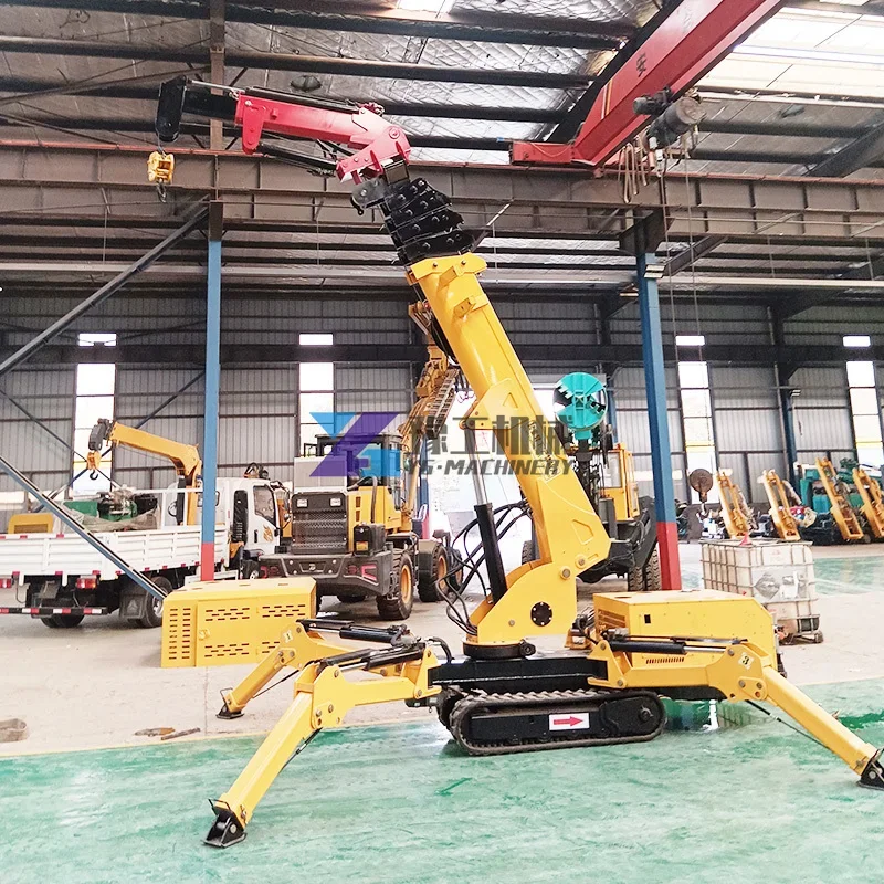 10m Lifting Height Mini Electric Spider Crane with Telescopic Boom for Sale