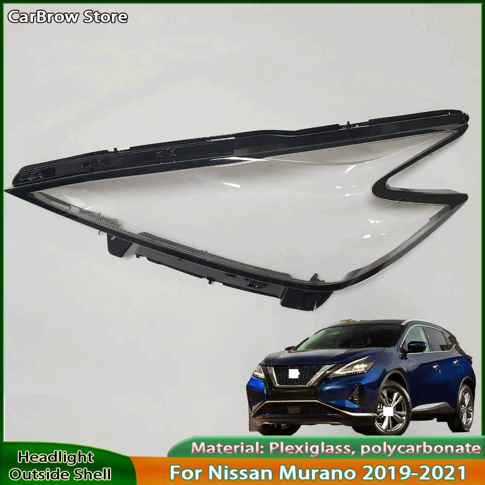 

Transparent Lampshade Headlight Shell Lamp Shade For Nissan Murano 2019 2020 2021 2022 Front Headlamp Cover Plexiglass