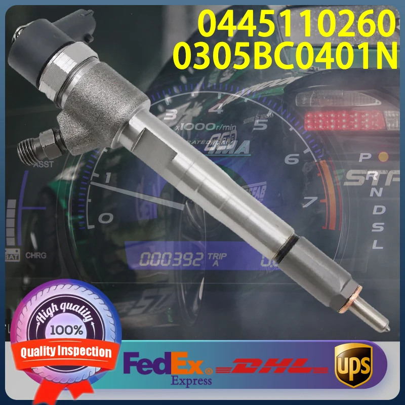

0445110260 0305BC0401N Common Rail Injector For Mahindra LoadKing Pride Scorpio Scorpio SUV Tourister 2.6 Engine