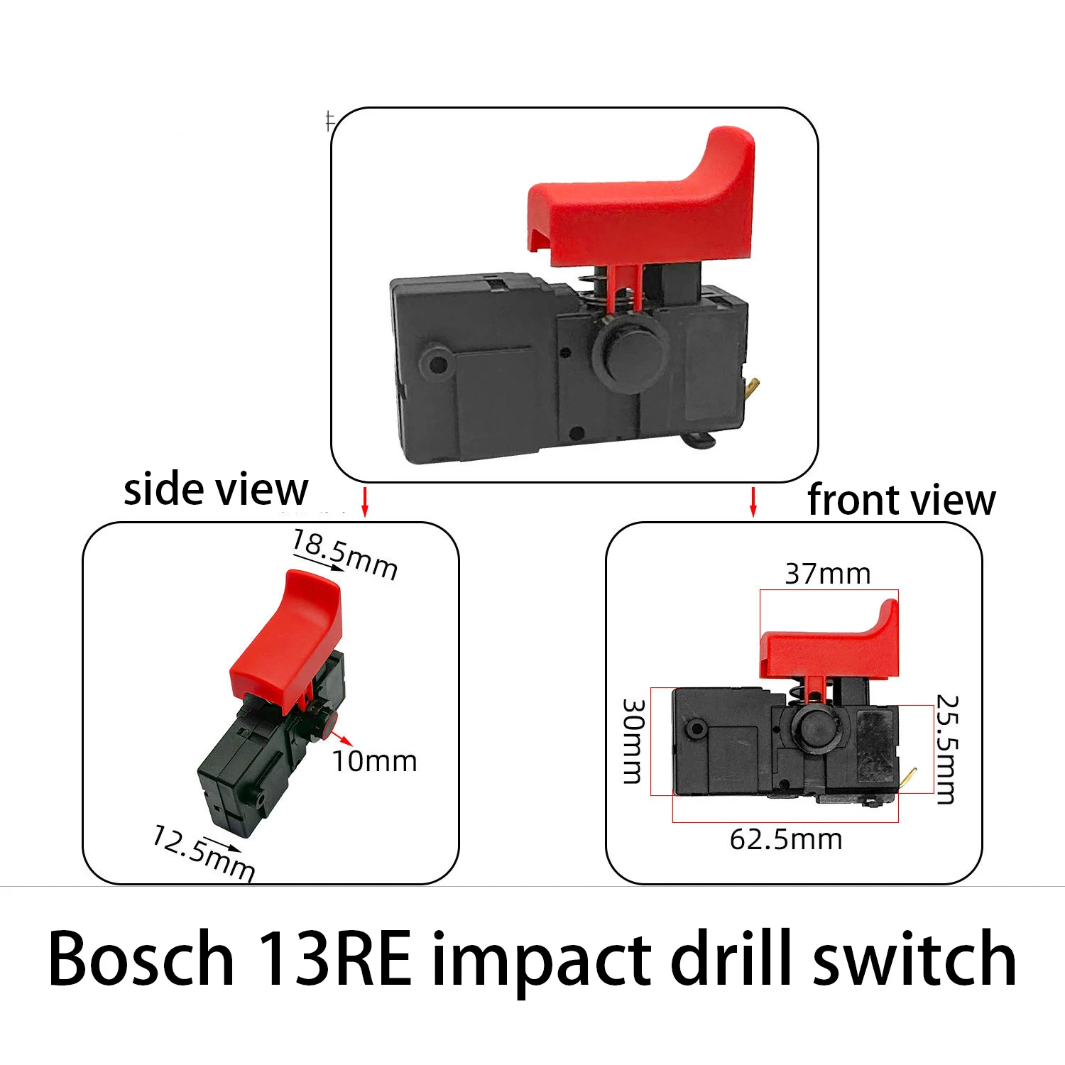 Electrical switch replacement power button AC220V suitable for Bosch 13RE impact drill switch rotary hammer power tool accessori