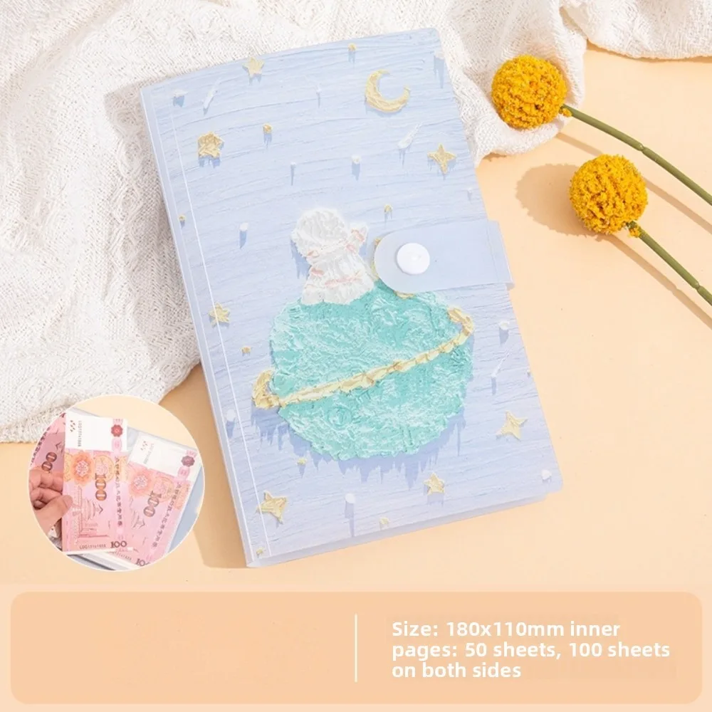 Save Money 100 Envelopes Money Saving Challenge Waterproof Oil Painting Mini Binder Savings Challenge Reusable