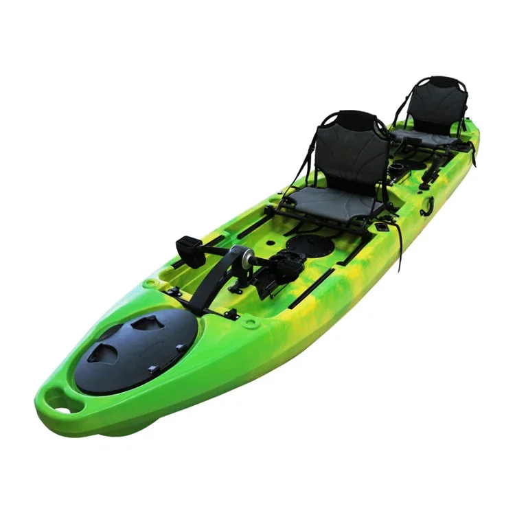 4.3m double person kayak with pedal drive and aluminum frame chair