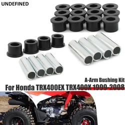 For Honda TRX400EX TRX450R TRX 400EX 1999-2002 2003 2004 2005 2006 2007 2008 A-Arm Bushing Kit Front Upper Lower Plastic Black