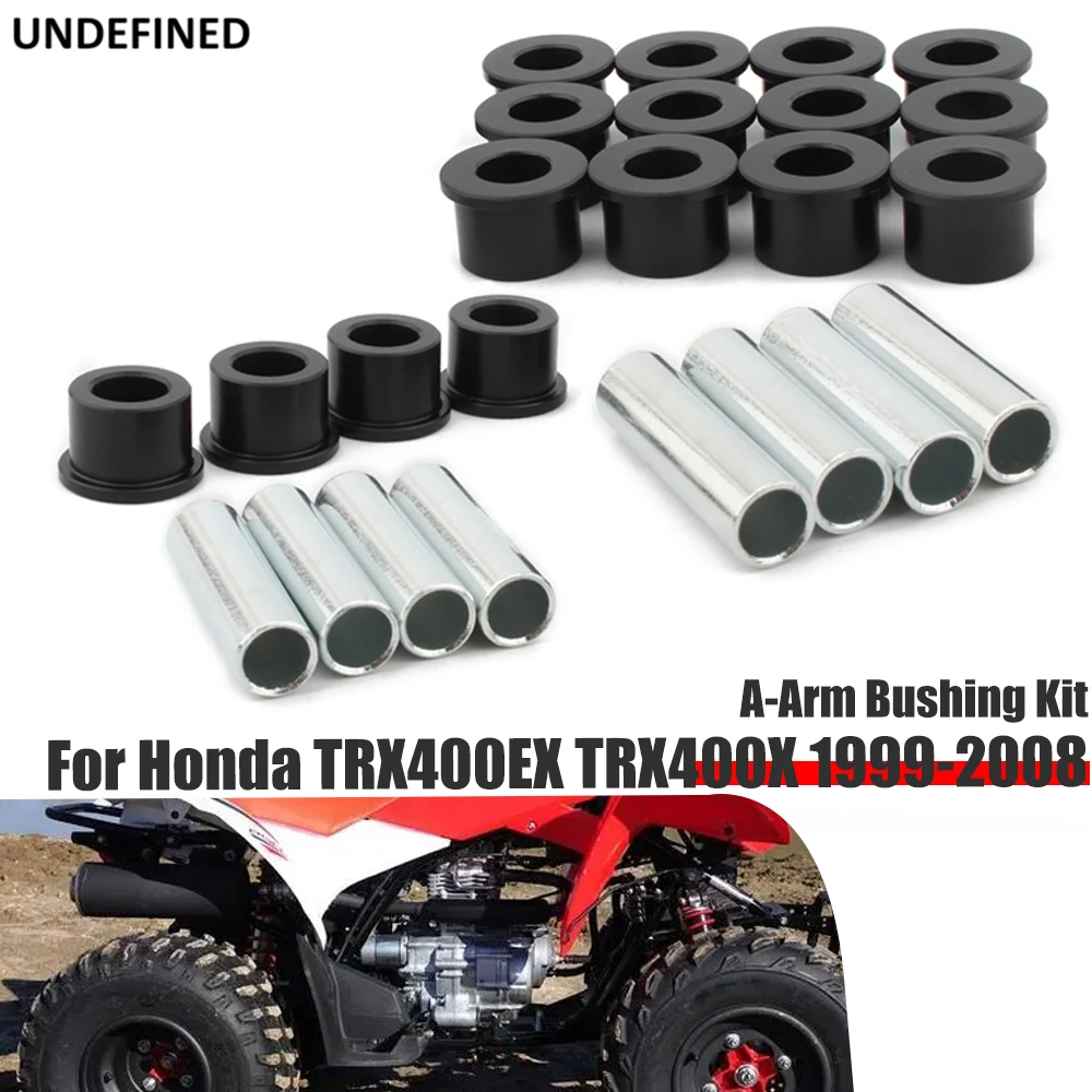 Dla Honda TRX400EX TRX450R TRX 400EX 1999-2002 2003 2004 2005 2006 2007 2008 A-ramię zestaw tulei z przodu górna dolna z tworzywa sztucznego czarny