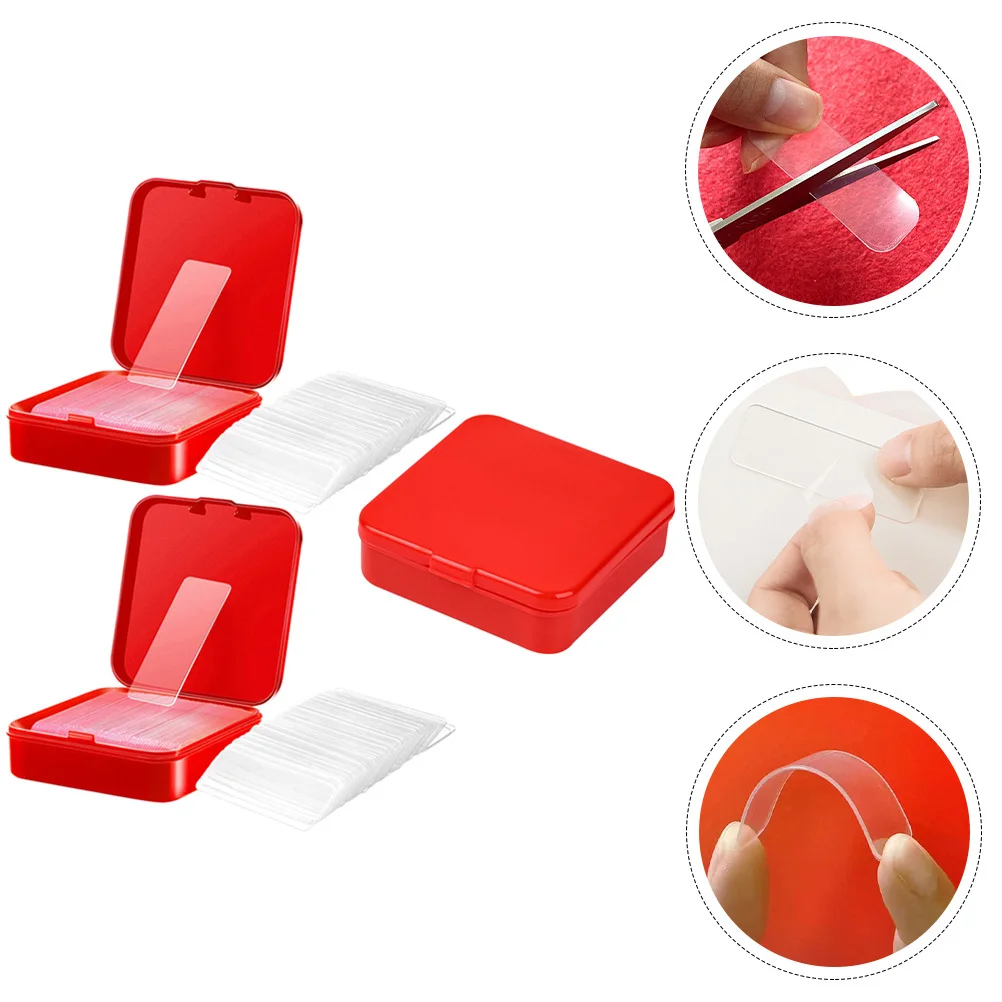 5 صناديق ملصقات شفافة على الوجهين لمقابض مهرجان الربيع، شريط لاصق قوي قابل للإزالة وقابل للغسل