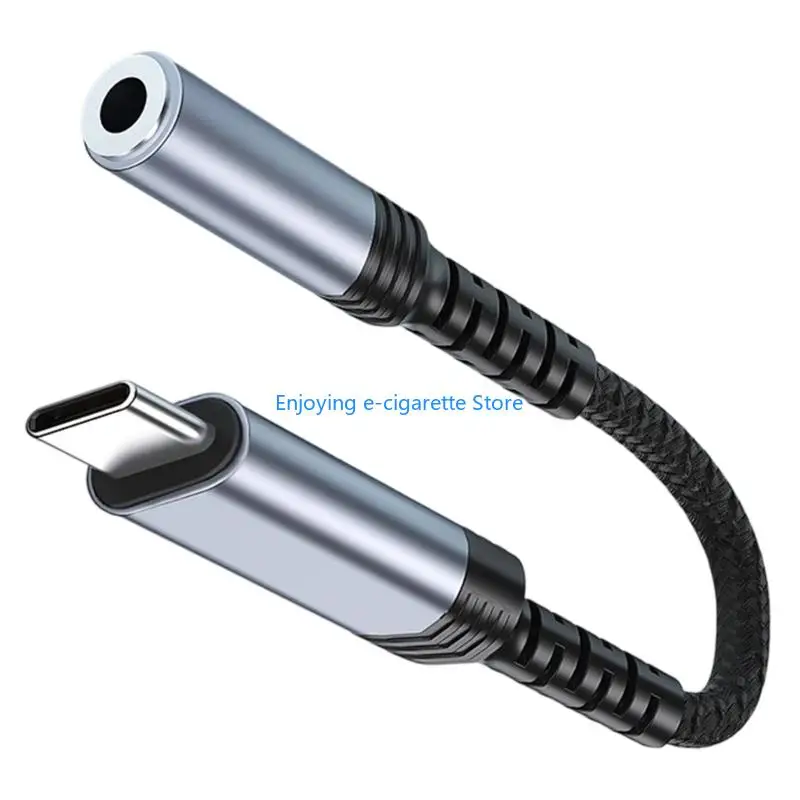 Tragbarer USB-C-Höradapter mit geflochtenem geteiltem Kabel, Kabel-Headset-Zugang für Musik, Anrufe und Reisen Y4QF – Detail 4