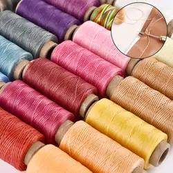 0.8mm 150D Thickness Leather Waxed Thread For Hand Stitching Leather Cord DIY Bracelet Jewelry Making 50 Meters Round Waxed Line