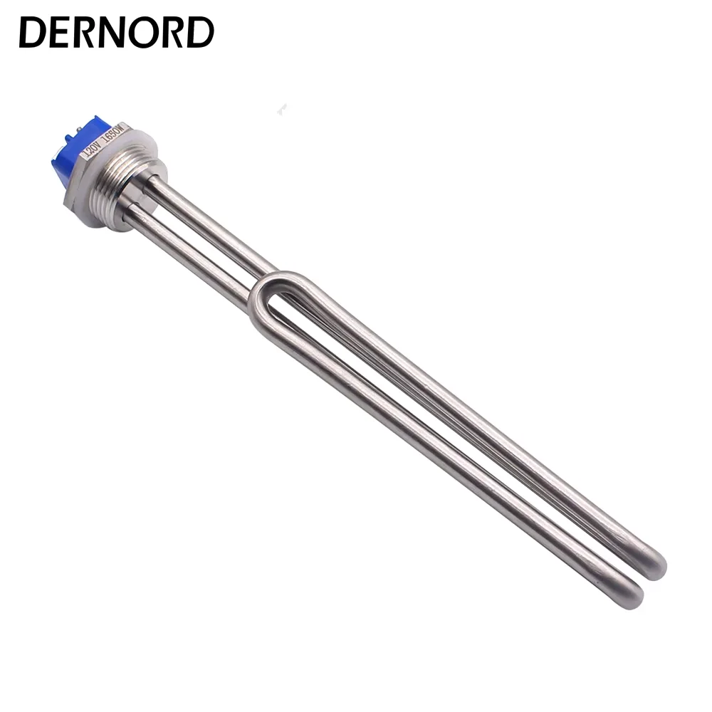 

DERNORD Electric Water Heater Element with 1 INCH NPT Thread Screw In Immersion Heating Element 120V 1500W/1650W SUS304
