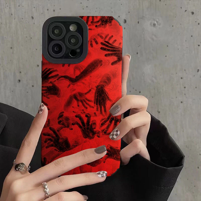 Cool Blood Hand Phone Case for Iphone 11 Pro Max 12 13 Iphone 14 Pro Max Iphone 15 Pro Max Case