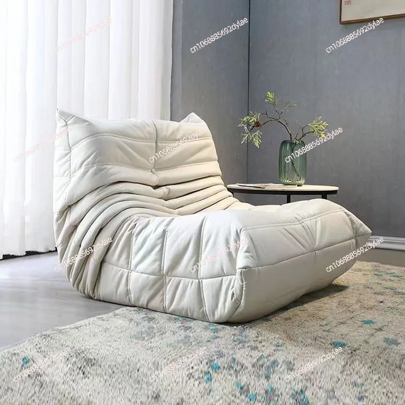 Caterpillar lazy sofa living room can sleep and lie on the balcony bedroom single person sofa togo cream wind living room sofa