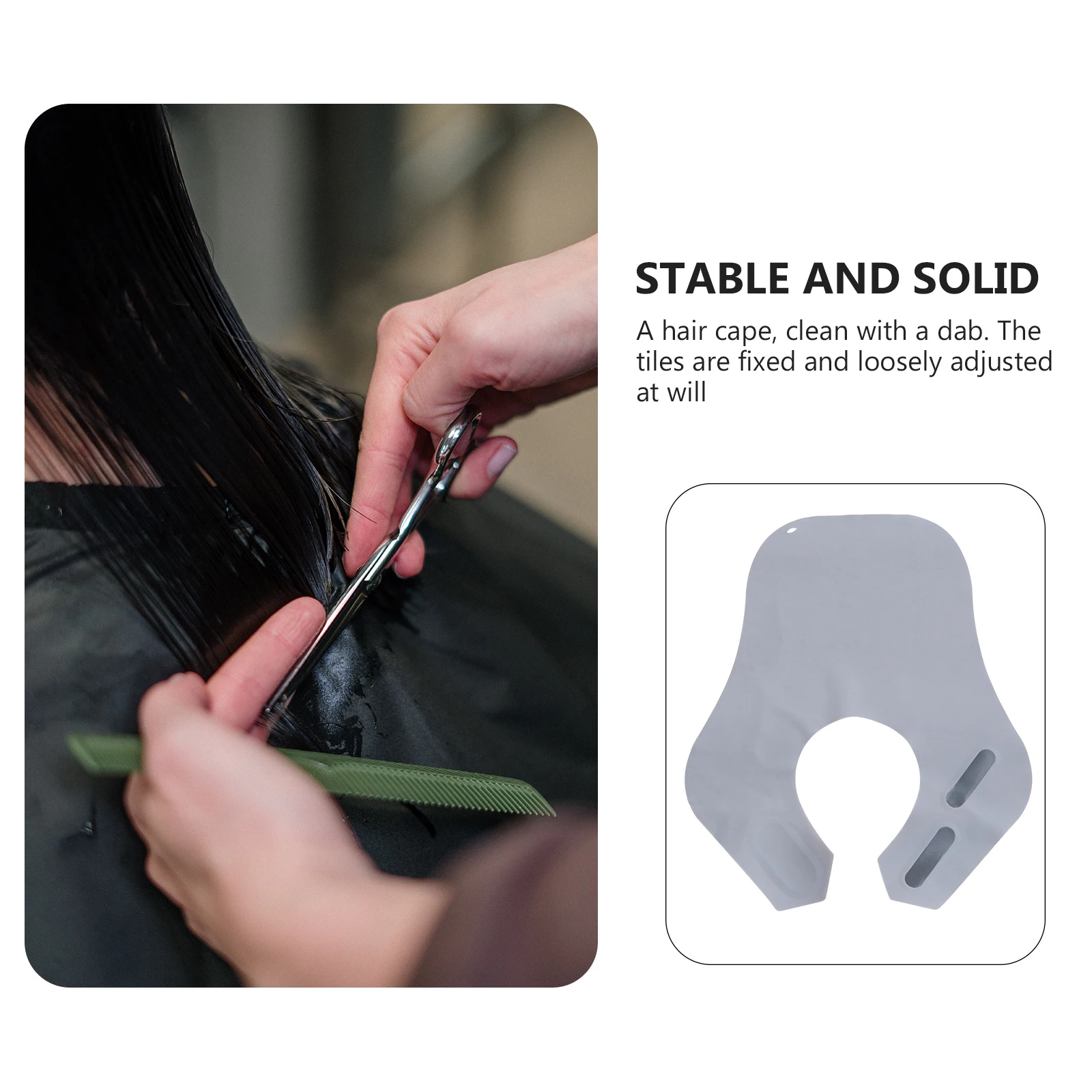 

1pc Hair Dyeing Cape Breaking Proof Neck Protector for Haircut Collar Hairdressing Gray Waterproof Stylish Soft Polyester