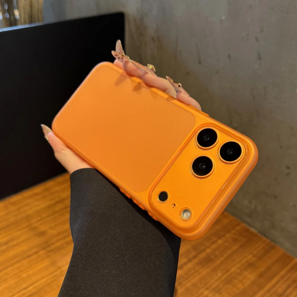 

Ultra Thin Matte Soft Orange Case For iPhone 17 Pro Max 17 Air 17Pro TPU Anti-Drop Slim Phone Protector Cover