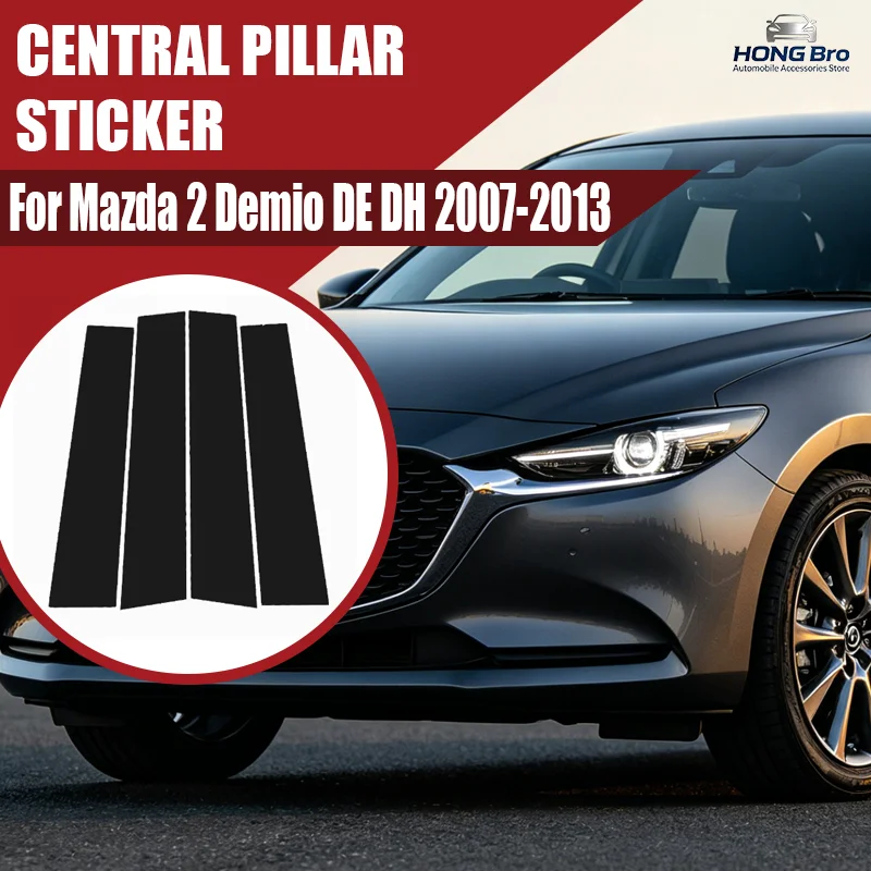 

For Mazda 2 Demio DE DH 2007-2013 2008 2009 2010 2011 Carbon Fiber Window Door Column Deal B C Pillar Post Cover Trim Sticker