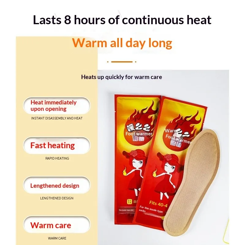 3 Pairs Self-Heating Foot Warmer Insoles, Thermostatic Thermal Adhesive Disposable Warm Shoe Inserts for Winter