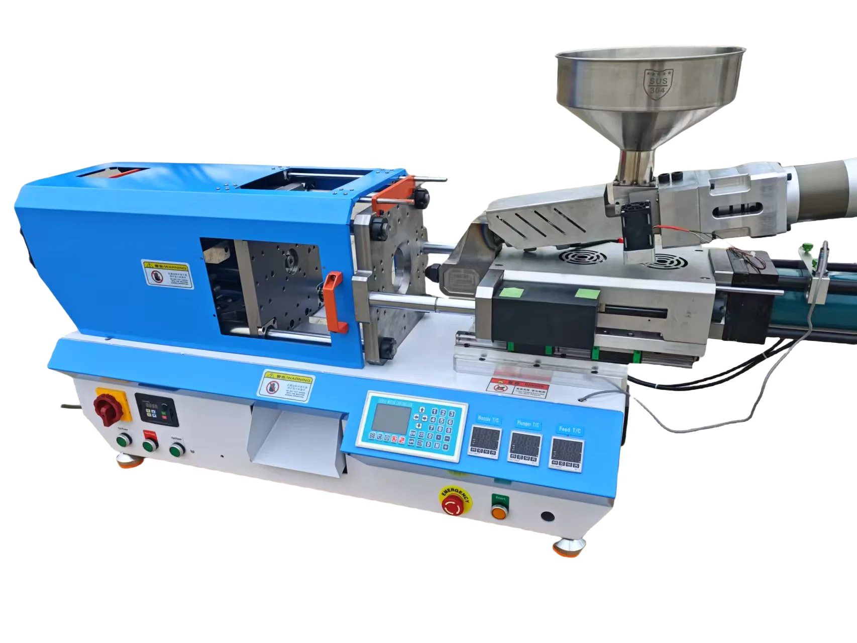 Hydraulic Large Horizontal Injection Molding Machine 35/50g per Shot 350℃ PE PP Toggle