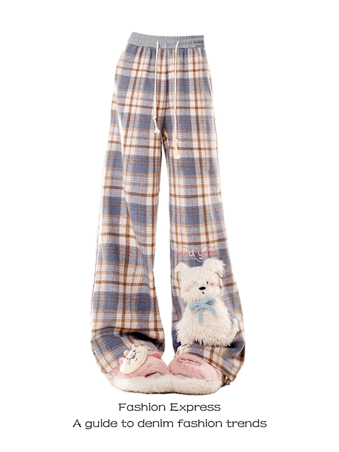 

Осень 2022, винтажные рваные свободные джинсы Harajuku Y2K, брюки с кисточками, женские широкие брюки с мусорным принтом, мешковатые джинсовые брюки