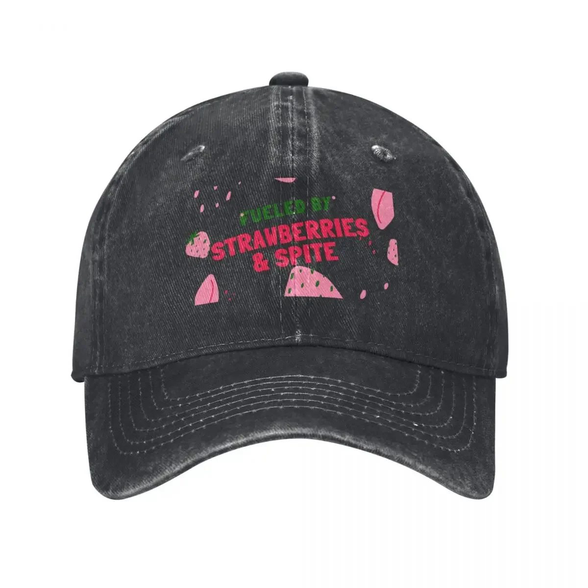 

fueled by strawberries & spite Baseball Cap beach hat sun hat Golf Hat Man Ball Cap Men Luxury Brand Women's