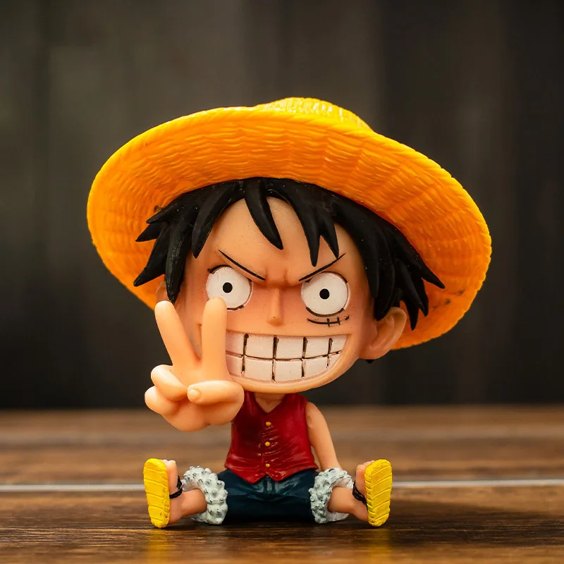 

14 Styles One Piece Zoro Luffy Sanji Anime Figure Ver. Robin Nami Brook Chopper PVC Car Decoration Figures Ace RANKY Usopp Model