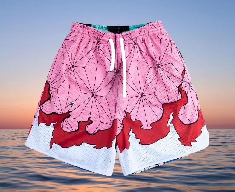 

Летние мужские повседневные шорты в стиле аниме, мужские и женские спортивные шорты с героями мультфильмов, удобные быстросохнущие шорты для фитнеса с 3D принтом