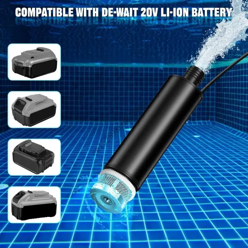 H7EA 20V Lithiums Battery Powered Drainage Pumps 4500RPM Motor With Sediment Filter For Home Outdoor Use