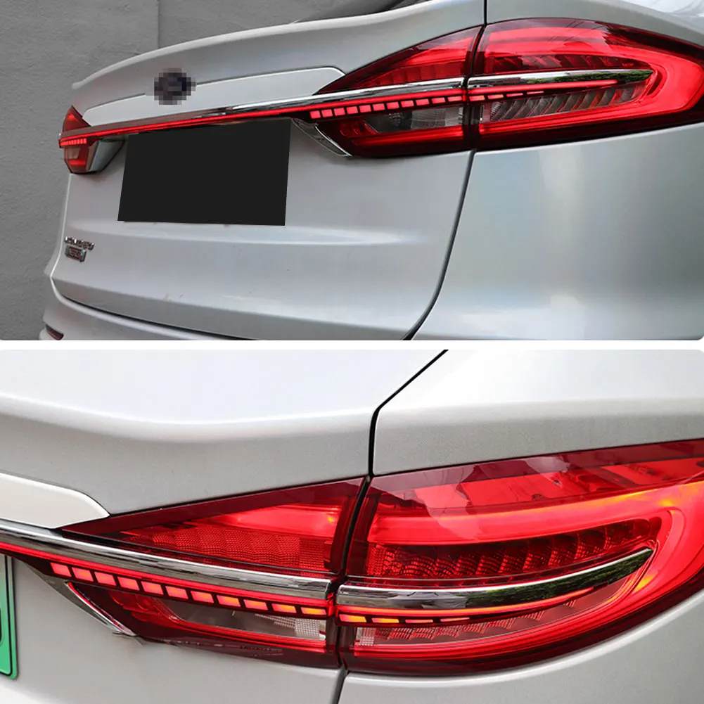 Car LED Through Trunk Taillight For Ford Mondeo 2017-2021 Rear Tail Start-up Flowing light Turn Signal Light Bar Lamp Accessorie