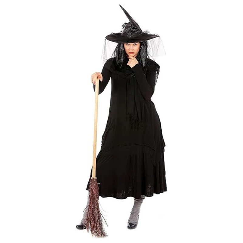 Halloween heksenmantel heksenhoed en handschoen, voor cosplay, heksenmantel kostuum, hoodied mantel voor tiener volwassen