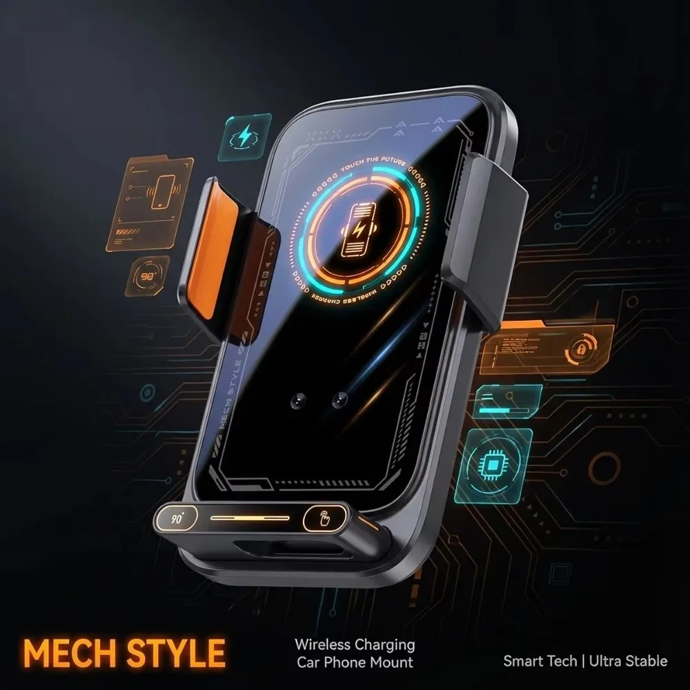 66W Fast Charging Car Phone Charger Auto Sensing Auto Induction Wireless Car Charger One Key Release Wireless Charger