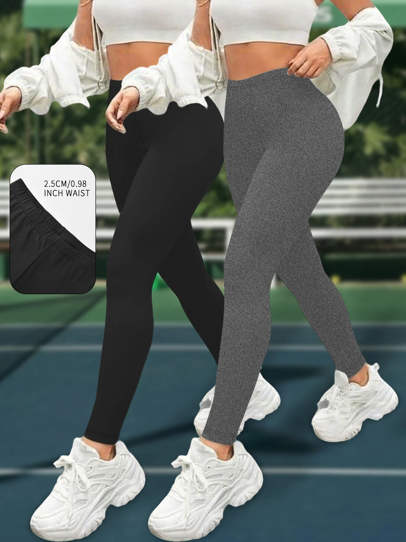 

2 Pack Women's Super Soft Leggings High Elasticity No See Through Workout Yoga Running Athletic Push Up Gym Fitness Leggings