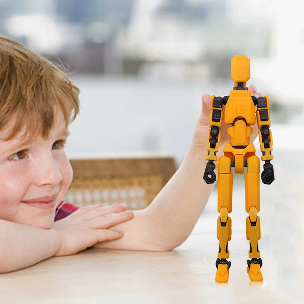 1 Set 13 Full Body Activity Robot Multi-Jointed Movable 3D Printed Mannequin 13 Dummy Action Figures for Kids & Adults Gifts