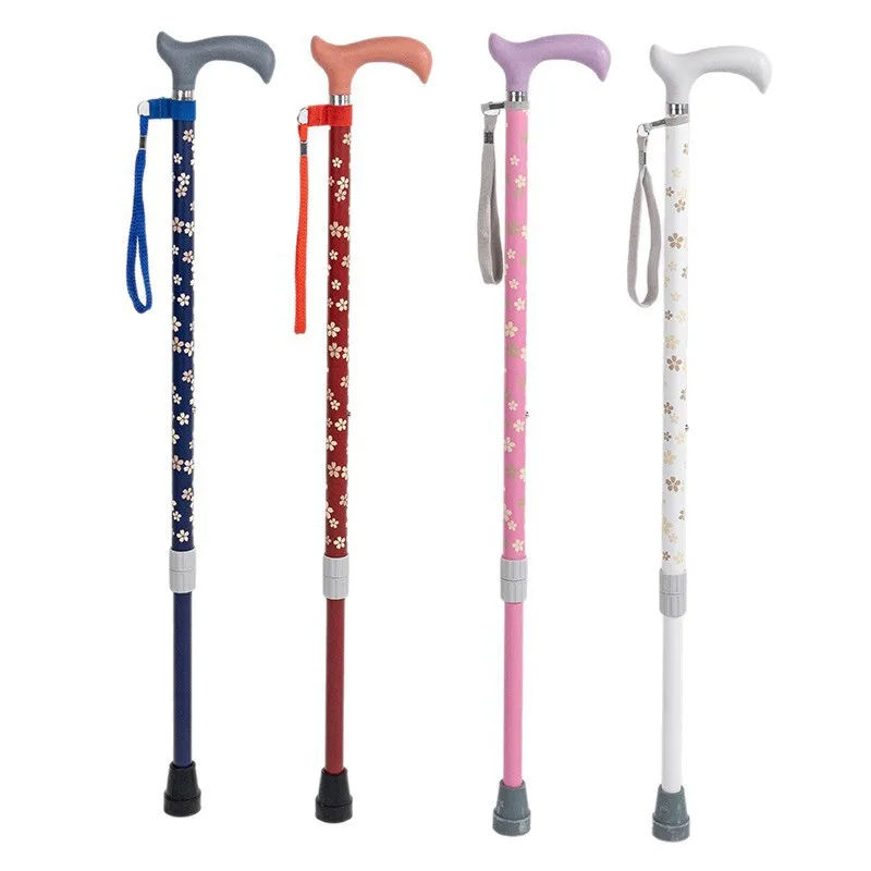 

Solid Printed Cane Outdoor Aid Cane Aluminum Alloy Retractable Cane Elderly